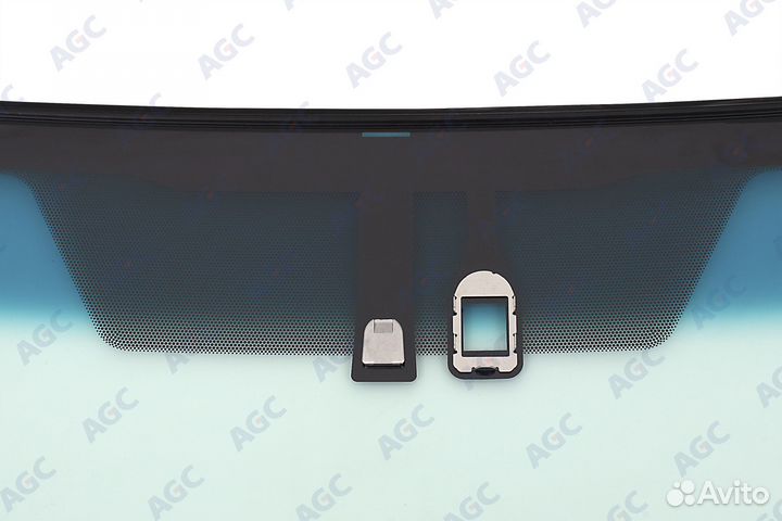 AGC toyota landcruiser 150 prado 2009- стекло ветровое зеленое/зеленая полоса -С обогревом зоны двор