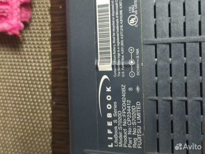 Lifebook Fujitsu Siemens S 7020 D