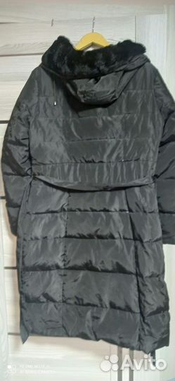 Пальто женское зимнее 48 50 пуховик б/у