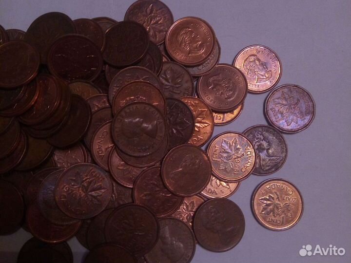 Канадские центы с 1942-2012год