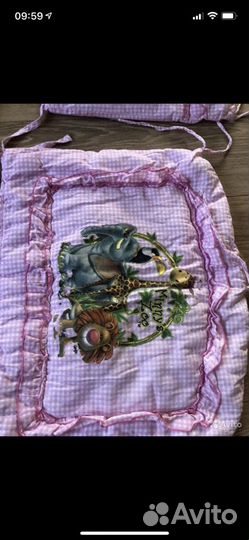 Бортики в кроватку+2 пледа и переноска для ребенка