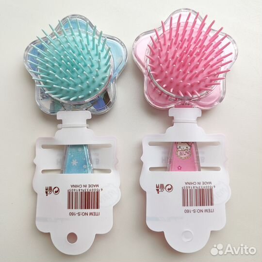 Детская расческа массажная Китти и Эльза