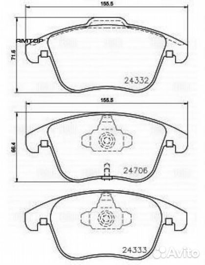 Trialli PF 4167 Колодки тормозные Audi A4 (B8) (07