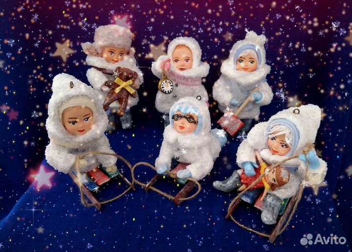 Продам набор ватных елочных игрушек