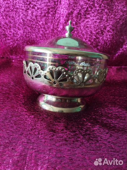 Конфетница мельхиор СССР