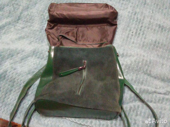 Женская сумка рюкзак из натуральной кожи