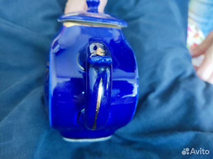 СССР чайник заварной синий бу. Стопки новые