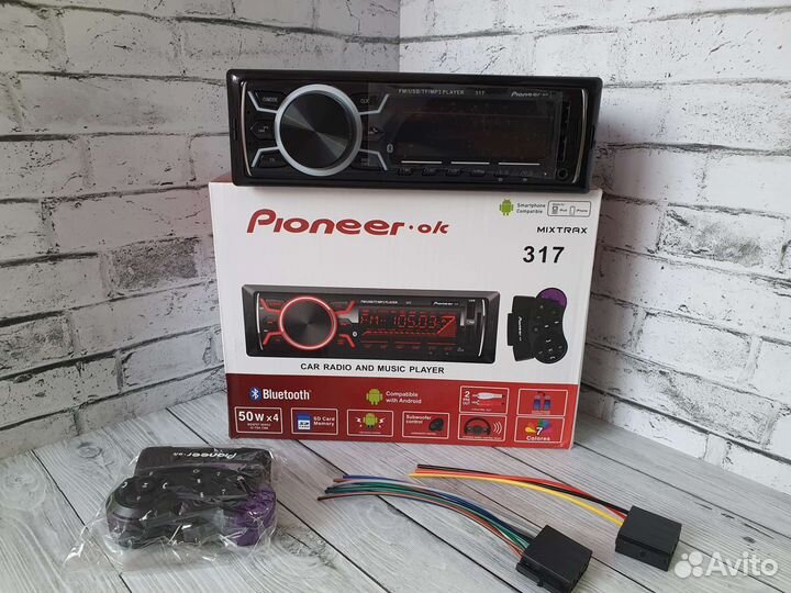 Автомагнитола Pioneer V317 с bluetooth