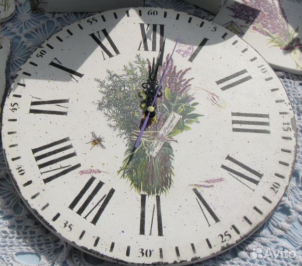 Часы ручной работы оптом, декупаж оптом