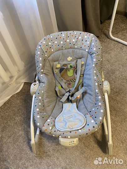 Детские электронные качели - шезлонг 2 в 1 Flappy