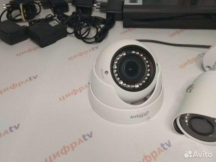 Полный к-т уличного видеонаблюдения 6 камер