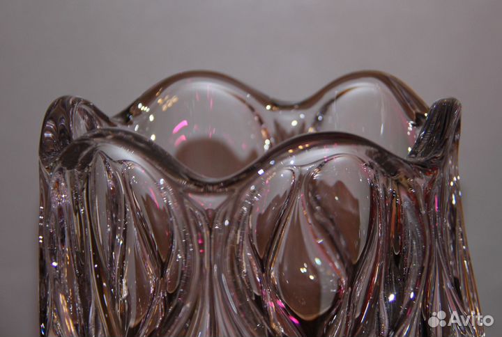 Богeмская вaза Вohеmiа Jihlаvа Oсeаn хрусталь