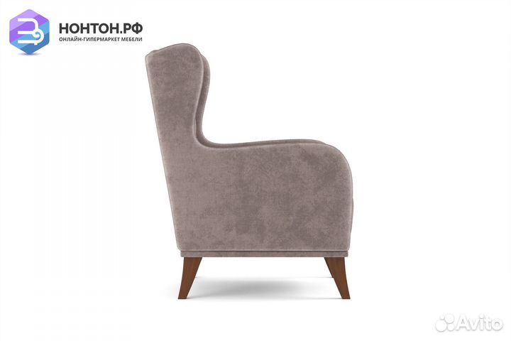Кресло евромагнат серо-коричневое