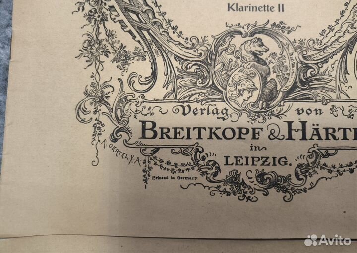 Антикварные ноты Breitkopf&Hartel до 1917г.в