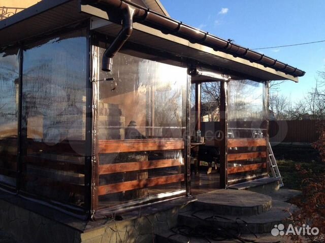 Мягкие гибкие рулонные раздвижные окна для террасы