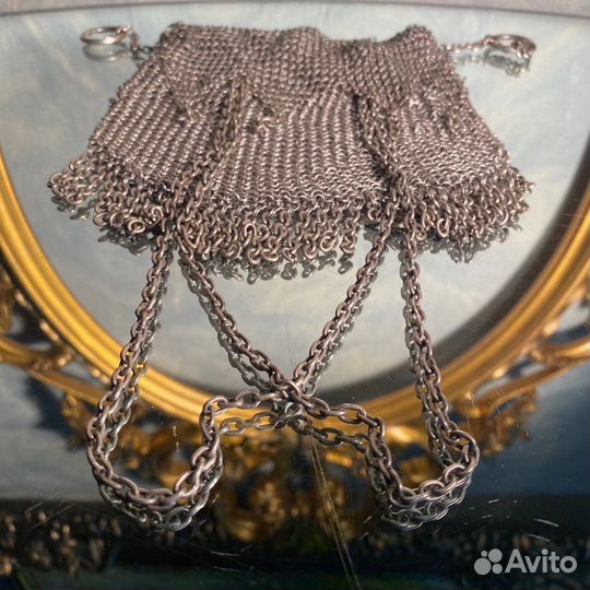 Старинная театральная сумочка.Серебро-84, 362г.Кол