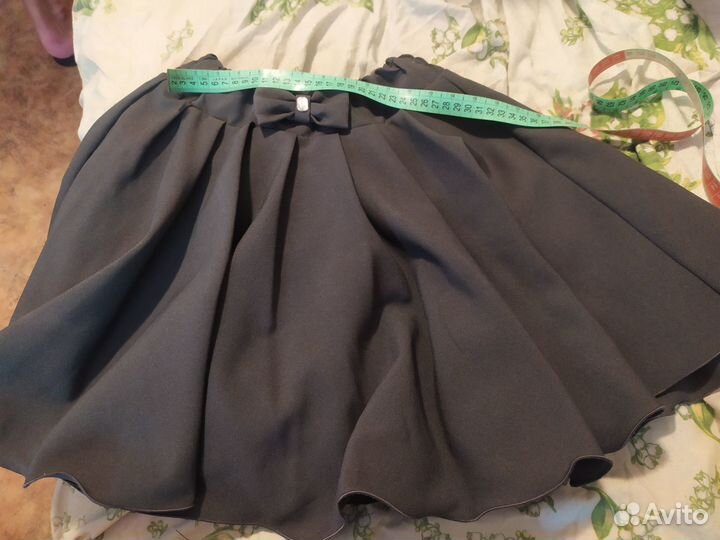 Юбка серая и синяя
