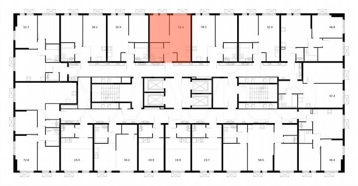 1-к. квартира, 32,4 м², 28/33 эт.