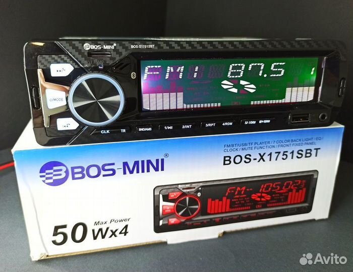 Автомагнитола BOS mini 1751 Магнитола в авто