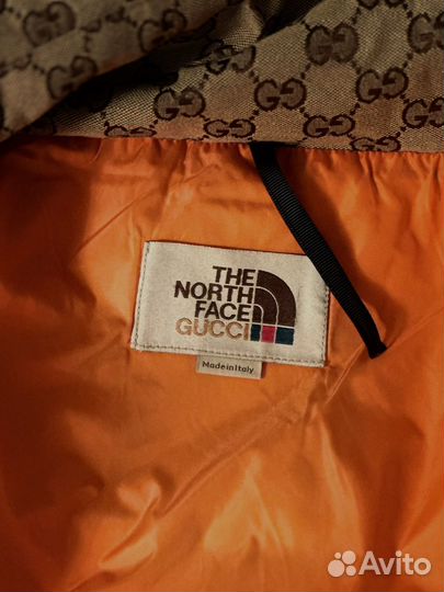 Пуховик THE north face & Gucci