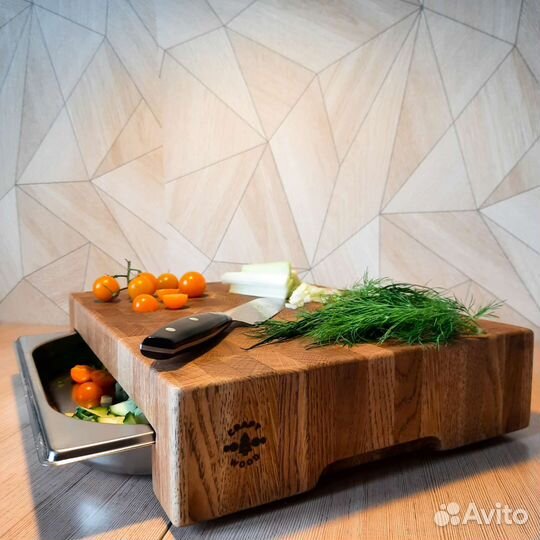 Торцевая разделочная доска из дуба