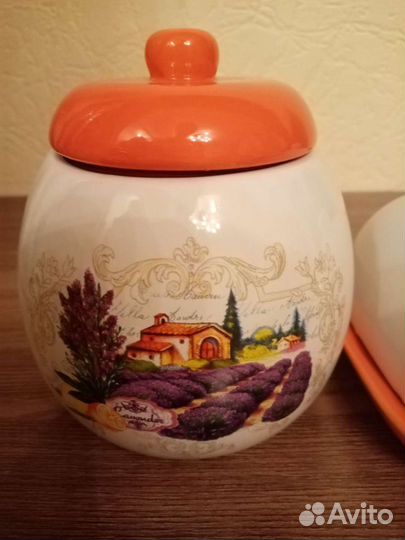 Набор масленка и сахарница