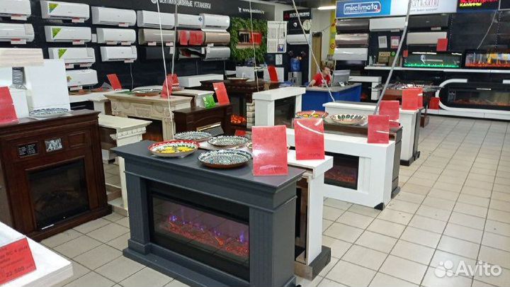 Камины электрические встраиваемые, очаги линейные