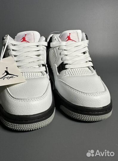 Кроссовки Air Jordan 4 White Oreo Люкс