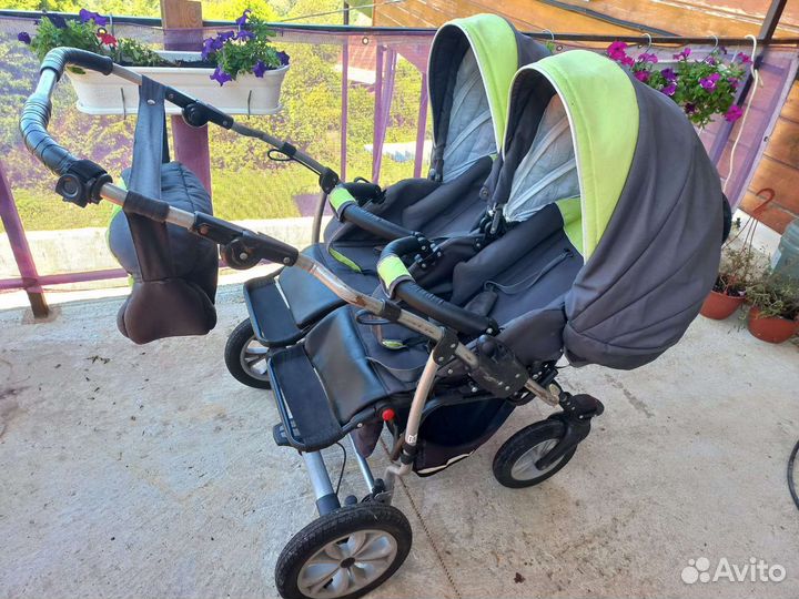 Коляска для двойни 3в1 Mikado Duet