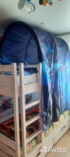 Палатка-шатер для двухярусной кровати