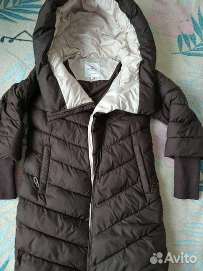 Пуховик зимний демисезонный коричневый 42-44