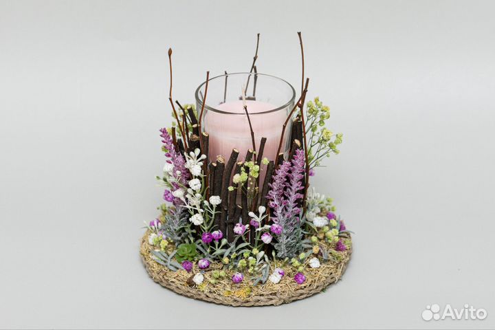 Ароматическая свеча в подсвечнике