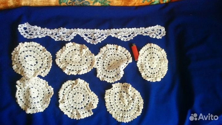 Симпатичные кружевные салфетки и воротничок
