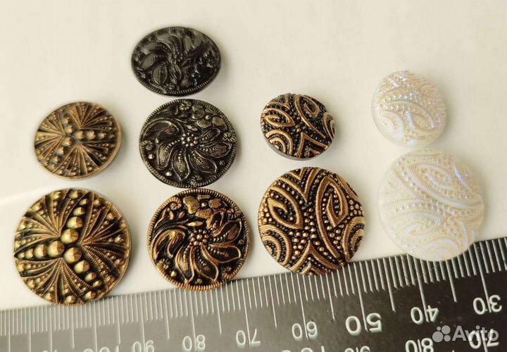 Пуговицы стеклянные Чехия
