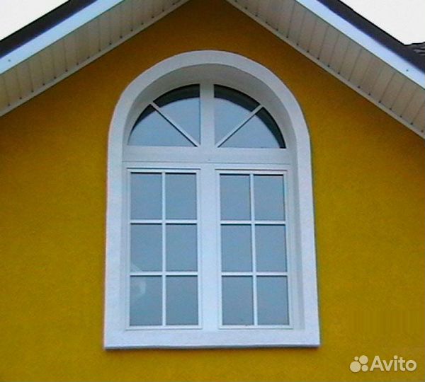 Окно Арочное ширина 1200мм - высота 1600мм Белое