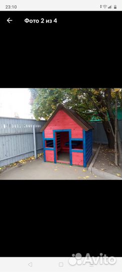 Детский игровой домик из дерева