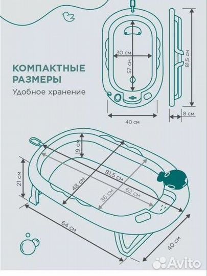 Детская складная ванночка