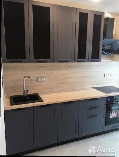 Кухня серая модульная новая