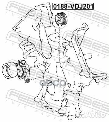 Ролик обводной toyota land cruiser URJ202 UZJ20