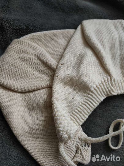 Шапка чепчик для малыша 36-40 р-р