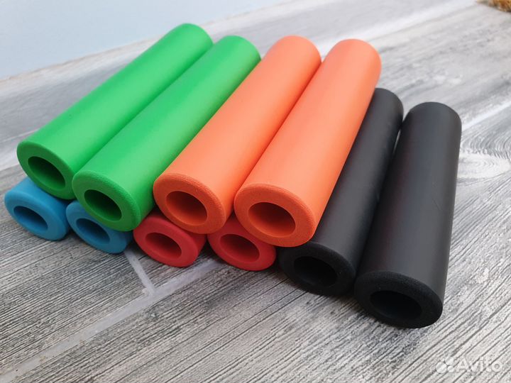 Грипсы пенки с заглушками (комфортные, мягкие)