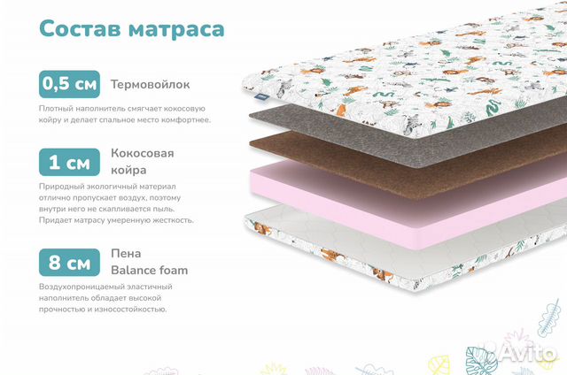 Детский матрас 80х200 Dimax Сорванец