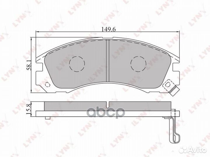 Колодки тормозные дисковые перед BD5501 LYN