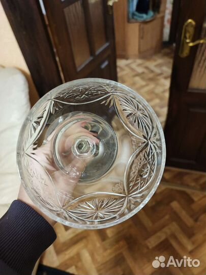 Ваза хрустальная на ножке СССР