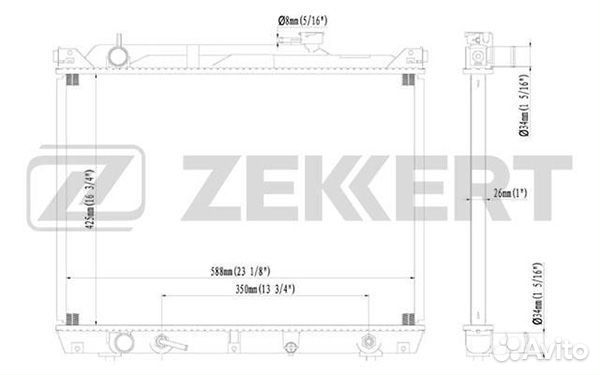 Радиатор двс Suzuki Granvitarad 2001- MK1169 (FT H