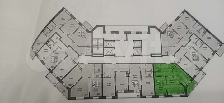 2-к. квартира, 58,8 м², 15/25 эт.