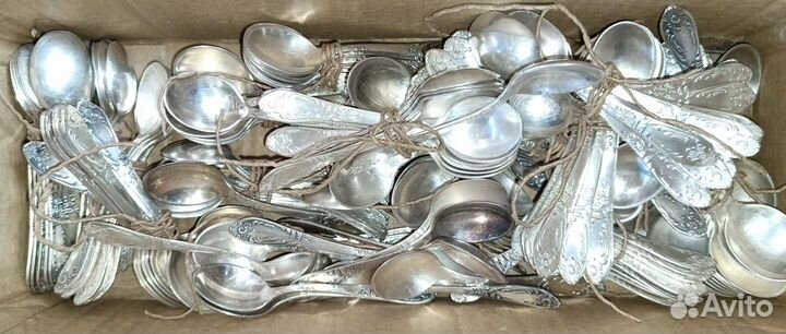 Наборы ложек вилок ножей мельхиор Зиш СССР