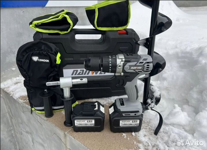 Шуруповерт для ледобура комплект. Новый. Гарантия