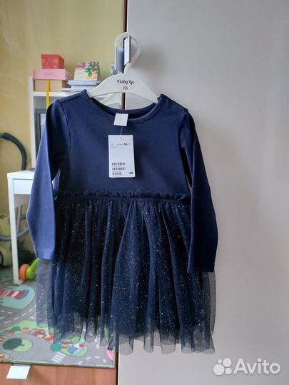 Нарядное платье для девочки р.86