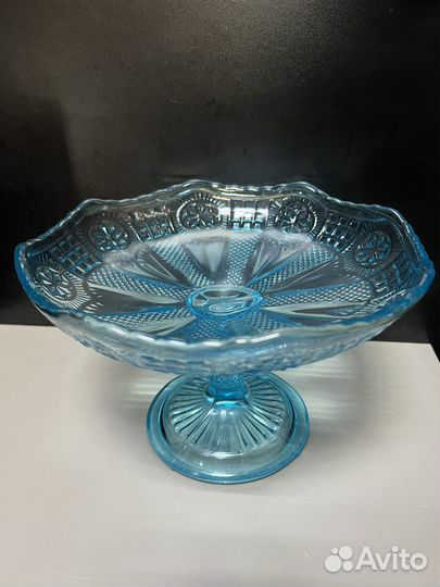 Ваза для фруктов на ножке старинная